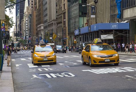 Ford taksi automobiliai Niujorke