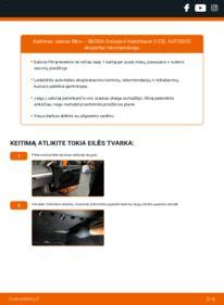 Škoda Octavia salono filtro keitimo instrukcija