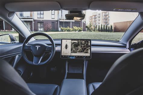 Tesla automobilio interjeras