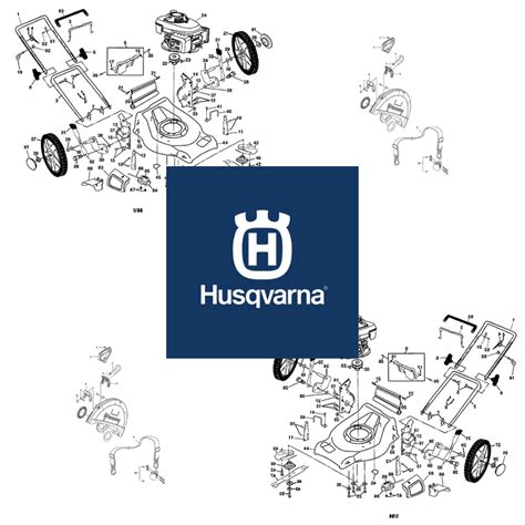 Schematinis Husqvarna 40 pjovimo kampelio vaizdas su išvardintomis dalimis