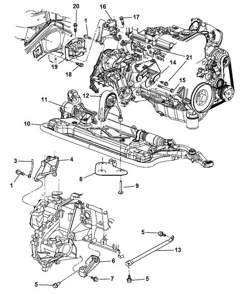 Chrysler Stratus automobilio pakabos schema