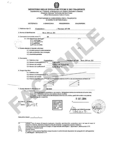 ATP sertifikatas izoterminiams kėbulams