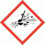 CLP pavojaus piktograma: Sprogstanti bomba