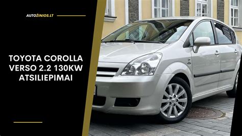 Toyota Corolla Verso kuro sąnaudų palyginimo grafikas