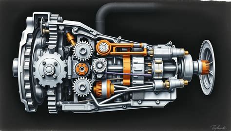 Schematinis automobilio transmisijos 4x2 vaizdas