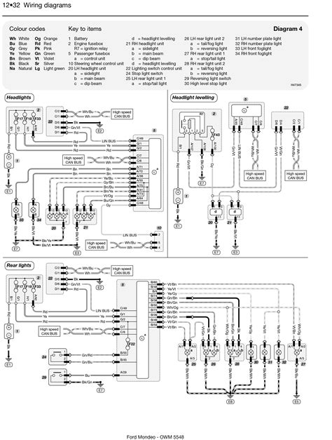 Ford Mondeo 2003 pakabos sistemos schema