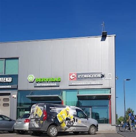 Inter Cars logotipas ir automobilių dalių pasirinkimo pavyzdžiai