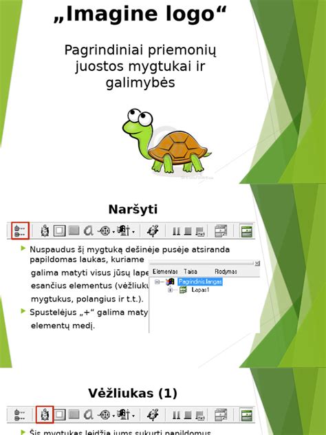 Įrankių juosta su diagramų modeliais