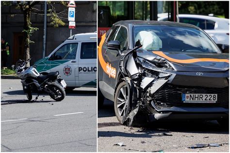 Sugadintas „CityBee“ automobilis po avarijos