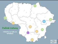 Avariingiausių sankryžų žemėlapis Lietuvoje (pavyzdys)