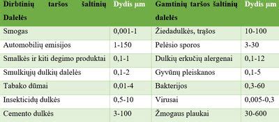 kietosios dalelės ore