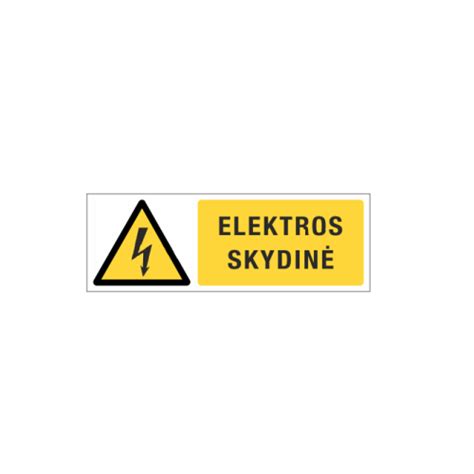 Elektros skydinė su pažeidimais