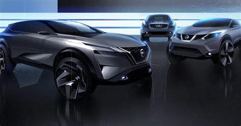 Nissan Qashqai trečios kartos dizaino eskizas