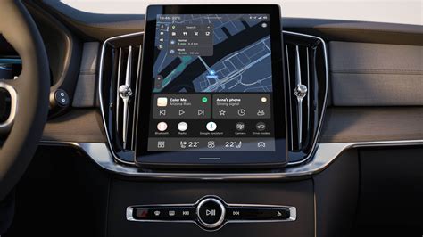 Mygtukų išdėstymas Volvo XC90 centiniame ekrane