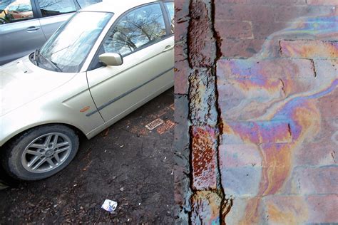 Skysčio dėmė po automobiliu