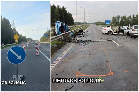 Policijos tyrėjai, tiriantys avarijos vietą