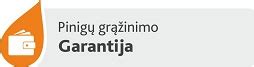 Piktograma: Grąžinimo ir pinigų grąžinimo garantija