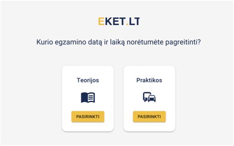Regitros egzaminų maršrutų žemėlapio ekrano nuotrauka