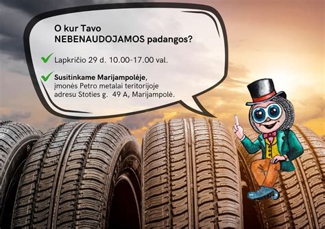 Įvairių tipų padangos: lengvųjų automobilių, sunkvežimių, žemės ūkio technikos