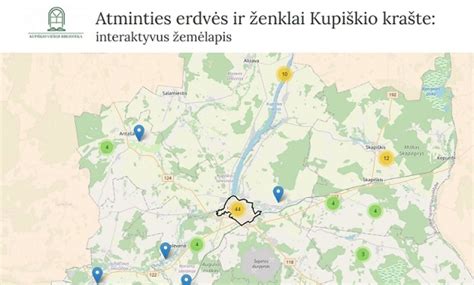 Žemėlapis su Kupiškio rajono kelių tinklu