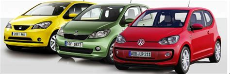Škoda Citigo, Volkswagen Up ir Seat Mii palyginimas
