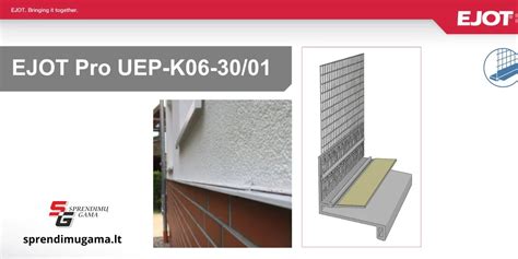 EJOT UEP profilio montavimo schema