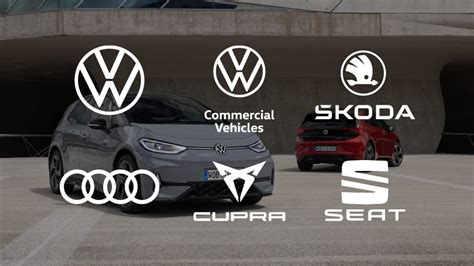 Automobilių gamintojų logotipai: Volkswagen, Audi, CUPRA, SEAT