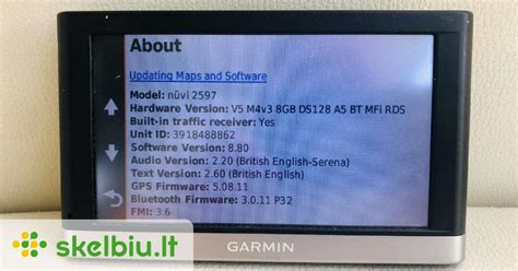 Garmin navigacijos vairuotojo įspėjimų pavyzdys