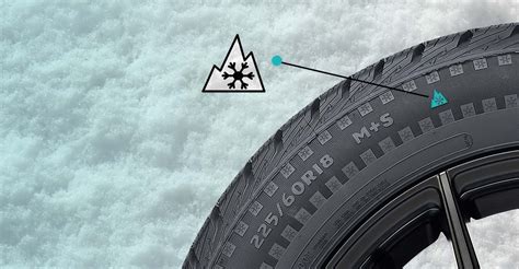 Žieminių padangų protektorius su sniego ir ledo piktogramomis