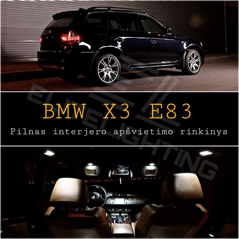 BMW X3 E83 modelio numerio apšvietimo vieta