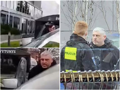 Policijos pareigūnai tiria incidentą su troleibuso langu