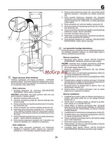 Husqvarna traktoriaus pavaros diržo schema