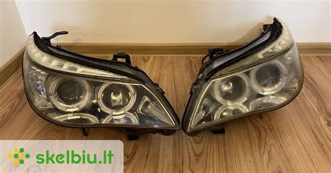 BMW E60 priekiniai žibintai