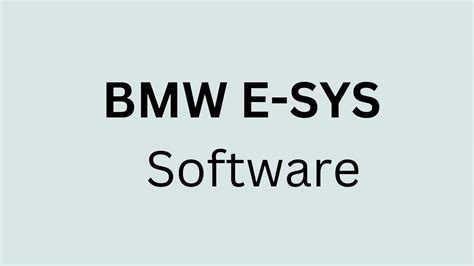 BMW Esys programinės įrangos sąsaja