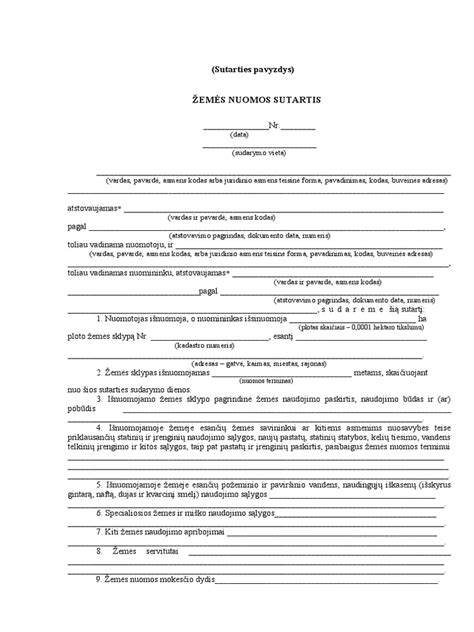 Motociklo nuomos sutarties dokumentas