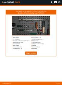 Toyota Prius rato guolio keitimo įrankiai