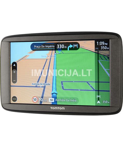 TomTom logotipas ir žemėlapių tikslumo pavyzdys