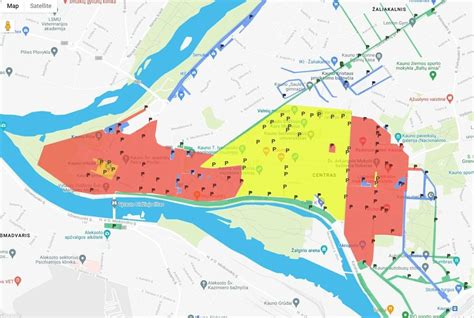 Schema: Mokamų stovėjimo zonų sistema