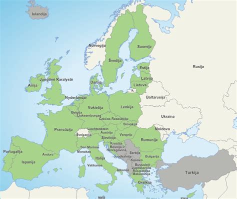 Europos Sąjungos žemėlapis