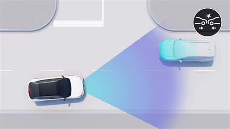 Schematinis automobilio simbolis su aktyvuota pagalbos funkcija