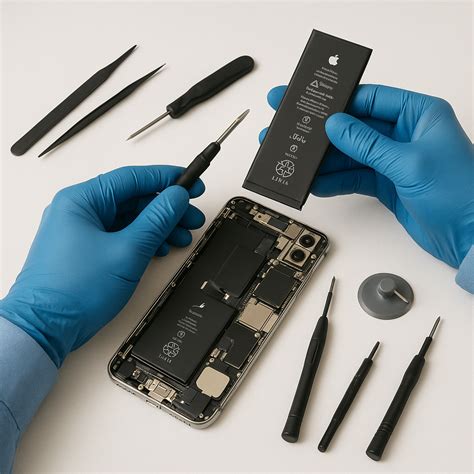 iPhone baterijos keitimas servise