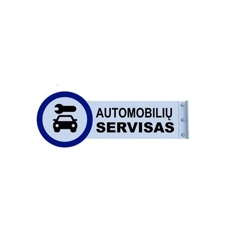 Juokingas ženklas automobilių servise