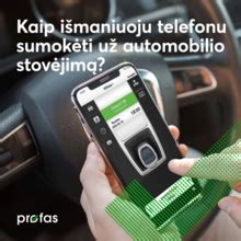Schema kaip apmokėti automobilio stovėjimą per mobiliąją programėlę