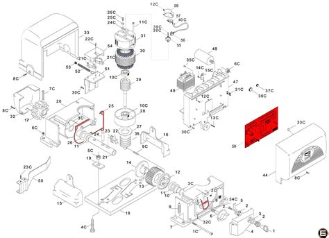 Vizualizacija su įvairių CAME vartų pavarų modeliais