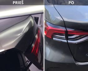 Įlenkimų taisymas be dažymo (PDR)