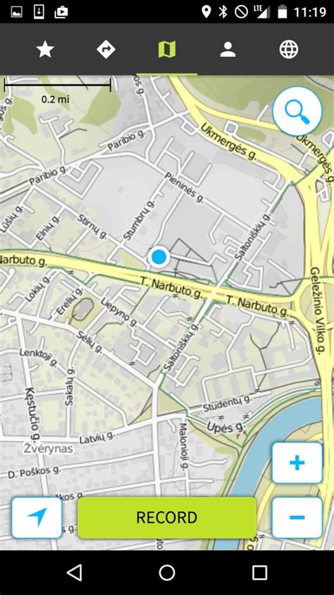 Navigacijos programėlės žemėlapis