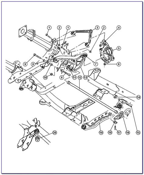 Chrysler 300M stabilizatoriaus traukės schema