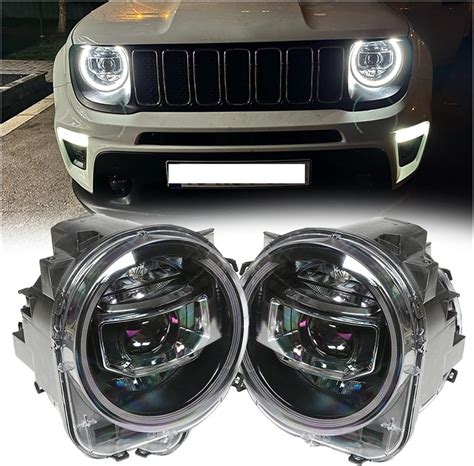 Priekinis Jeep Renegade su LED žibintais