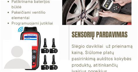 TPMS daviklių schema