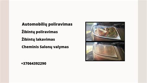 Opel Meriva priekinių žibintų valymas ir poliravimas